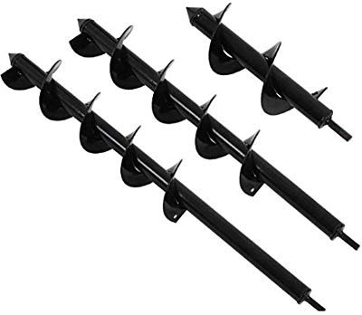 Molinter Handbohrer Erdlochbohrer Garten Schnecken Spiralbohrer Lochbohrer Erdbohrer Grabungswerkzeug für Bohrmaschine Pflanzen Beet Bulbs Sämlingen (D-10cm, L-30cm)