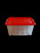 WieWin Eurobox mit Deckel rot und Rollen 60x40x30 cm 55 Liter