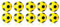 Robertson Kickerball Winspeed 35 mm 10er Set gelb-schwarz, farbecht, Abriebfest und langlebig, für Tischfußball und Tischkicker
