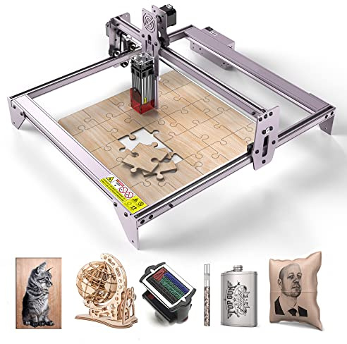ATOMSTACK Machine à graver laser A5 Pro, découpeuse de gravure 40W, routeur CNC à tache compressée sculpture DIY pour bois métal, 455 ± 5 nm, zone travail 410x400mm