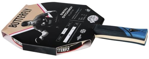 Butterfly Dimitrij Ovtcharov Platinum Table Tennis Bat | EVA Technology | ITTF Certified Pan Asia Rubber with 1.7 mm Sponge | Trained Players