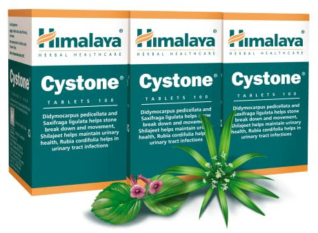 Himalaya Cystone – Complemento alimenticio natural a base de plantas para los riñones y el tracto urinario 100 comprimidos (Paquete de 3) – Fórmula ayurvédica
