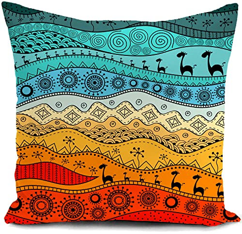 HUASHUZI Kissenbezug 40x40 bunt Kissen Afrika deko afrikanische Geschenke für Frauen sofakissen dekokissen Schlafzimmer Wohnzimmer