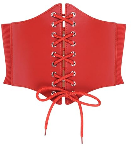 BlackButterfly Cintura Corsetto Donna Allacciatura | Davanti Sintetico Sagomato, Fiocco Decorativo, Bottoni a Pressione, Fianchi Elasticizzati, Taglie S-XXL