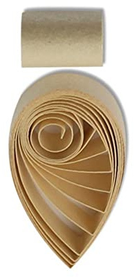 ODETOJOY Quilling papper metalliska pappersremsor 3 mm rulle för hantverkskort tillverkning av enfärgade quilling remsor 60 st (beige guld)