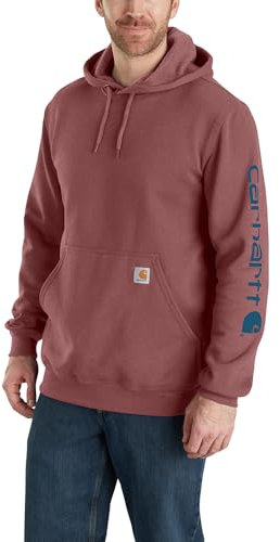 Carhartt Sweat-Shirt Courtes avec Logo et Manches mi-Longues Maillot de survêtement, Apple Butter Heather, XS Homme