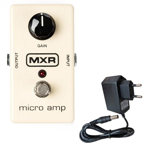 MXR M133 Effektapparat Micro Amp Booster pedal keepdrum strömförsörjning 9 V