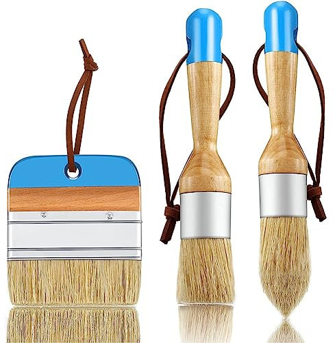 OVNSHVN Pinsel, Ovaler Pinsel für Acrylmalerei, Borsten-Schablonenpinsel für Holzmöbel, Heimdekoration