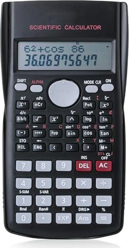 Scientific Calculator, Handheld Exam Approved 240 Functions, 2-Line Display Digital LCD Scientific Calculator School Secondary For Science Maths Stationary Calculater, A-Level Calculators