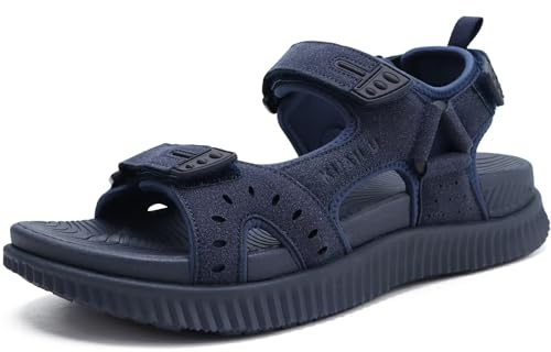KuaiLu Sandales de Randonnée Hommes Confortable Orthopédique Récupération Trekking Sandals avec Soutien de Voûte Plantaire Extérieur Été Casual Plage Épais Coussin Sport Chaussures