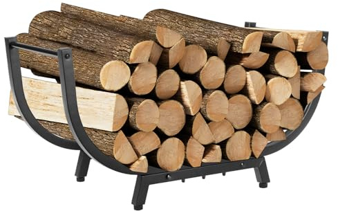 DNKMOR 30INCH Firewood Rack for Outdoor&Indoor,Heavy Duty Stable Log Holder for Fireplace Wood,Durable Metal Wood Storage Rack