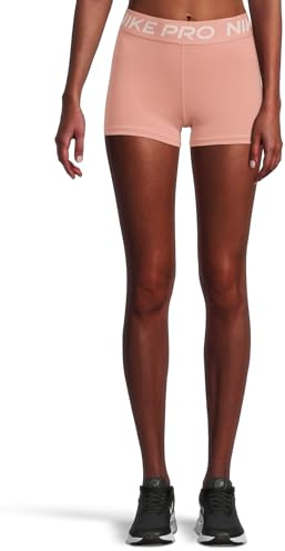 Nike Short Pro 7,6 cm pour Femme, Rose Rouille/Blanc, Taille S