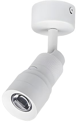 Faretto a fuoco regolabile a LED, lampada d'accento montata su superficie, luci spot per montaggio a soffitto o a parete, illuminazione zoom direzionale ambientale(Bianco-7W,Luce neutra-4000K)