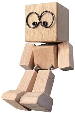 WJnflQN Figurine en bois fabriquée à la main - Figurine décorative de voiture avec pieds vacillants - Accessoire de voiture pour SUV, berline, dortoir, hôtel, salon, chambre à coucher