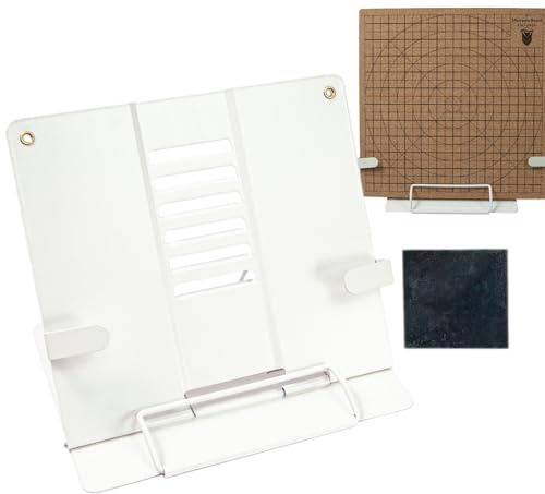 Supporto per lavagna macramè, 51 x 19 x 16,5 cm, in metallo, pieghevole, regolabile, per progetti fai da te, postazione di lavoro per principianti, progetti macramè, libri di, spartiti, riviste