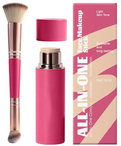 Barra de Contorno para el Rostro - Maquillaje multifuncional para contorno de la piel facial - Corrector y Base de Maquillaje,para Oficina, Desplazamiento Diario, Viajes, Vacaciones, Conciertos, Cit