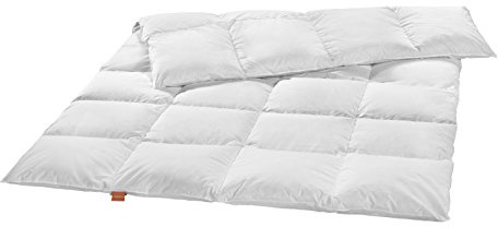 sleepling Winter Daunendecke 200x200 cm, Winterdaunendecke, Winterdecke, warme Winterbettdecke 200x200cm, Daunen Bettdecke, Daunenbettdecke, Downpass, Made in Germany, Oeko-Tex, waschbar bis 60 Grad