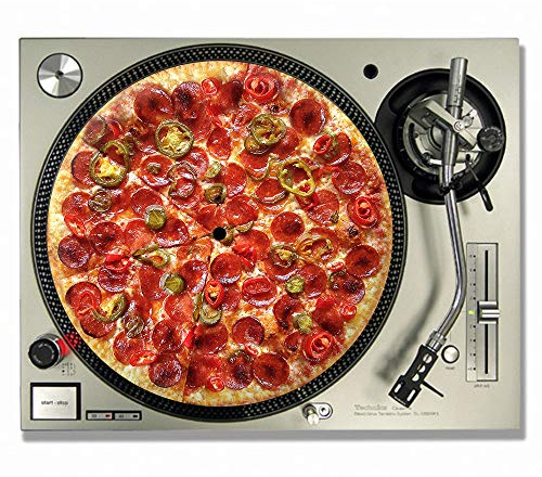 Pizza Vinyl DJ skivspelare halkmattor/halkmatta / halkmattor 30 cm eller 7 tum (12 tum)