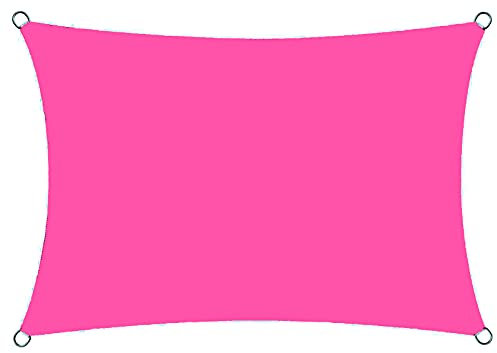 QIAOH Sonnensegel Rechteckig Wasserdicht 5x7m, Sonnensegel Terrassenüberdachung, Wetterschutz Wasserabweisend Schattenspender