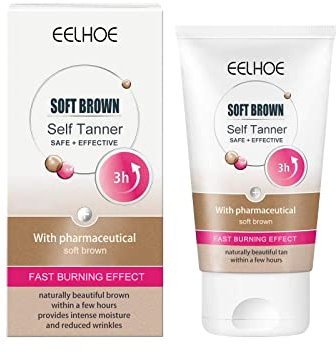 Crème Autobronzante, Self Tanner Lotion, Accélérateur De Bronzage, Creme Accelerateur De Bronzage, Autobronzant Visage Et Corps, Atteindre Rapidement L'Effet Beauty Black (30ml)