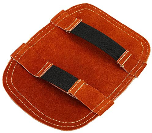 Leopacat Hand Heat Shield, High Temperature Resistant Welding Glove Fireproof Shield Pad Split Cowhide Leather Aluminized Back Ordinary Weld Gloves for Industrial Boiler Cutting Metal Smelting