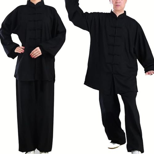 Generisch Tai Chi Kleidung Komfortabel Atmungsaktiv Tai Chi Anzug Damen Herren Chinesische Kung Fu Kleidung Wing Chun Kleidung Zen Meditation Uniform Kampfsport Kleidung Yoga Anzug,05,M