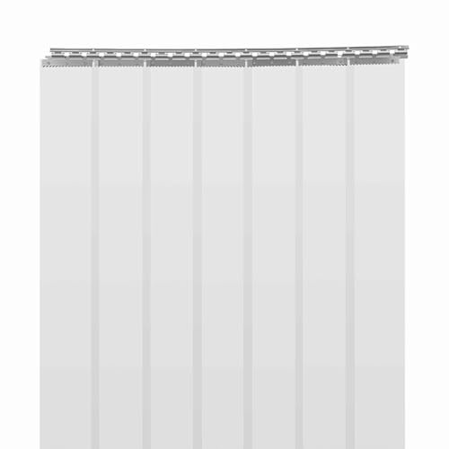 Tyvotrend Rideau à Lanières en PVC, 7 Pièces Rideau à Lamelles Transparent, Laniere Portes Intérieures pour Entrepôt Chambre Froide Garage Supermarché Bureau, 2 mm Épaisseur, 200 cm x 18 cm