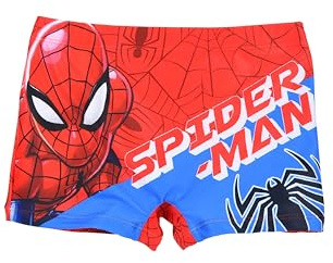 Marvel Spider Man Costumi da Bagno per Ragazzi, Pantaloncini da Bagno, Boxer da Bagno per Bambino, Taglie 3 a 8 Anni (IT, età, 3 Anni, Regular, Rosso)