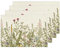 4 PCS Manteles Individuales Verano, 30 X 45 CM Manteles Individuales Flores, Mantele Individuale Primavera, Decoración de Mesa para Fiestas de Verano