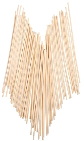MUCKLILY Varillas Difusoras De Ratán Naturales 200 Piezas para Aromaterapia, Barra Volátil Absorbente para Difusores De Aceites Esenciales, Uso Hogar, Oficina y Coche