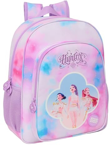 K-POP Demon Hunters - ARTIST - Mochila Escolar Niño, Mochila Infantil, Adaptable a Carro, Ideal para Niños en Edad Escolar, Cómoda y Versátil, Resistencia, 32x12x38 cm