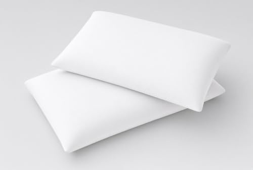 Rayyan Linen 2 Pack Pillowcases Brushed Microfibre 50 x 75 cm Soft Standard Size Pillow Covers (White, 2 Pack)