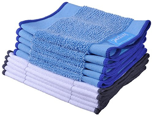 KEEPOW 10 Mikrofasertuch für Braava 390t 390 380t 380 Mint 4200 4205 5200 5200C Reinigungstücher Wischroboter Ersatz (5 Stück Nasswischtücher +5 Stück Wischtücher)