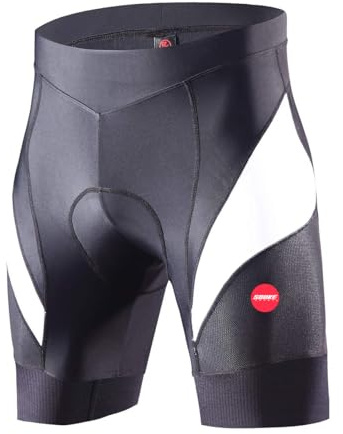 Souke Sports Herren 4D Gepolsterte Radlerhose Atmungsaktiv Schnelltrocknend Fahrradhose