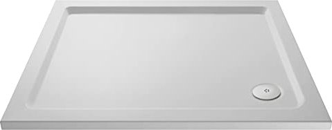 nuie NSR016 Trays Modern Bathroom Slip Resistant Rectangular Shower Tray, 700mm x 1100mm, Matt White