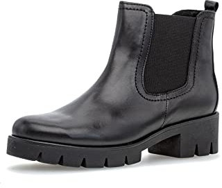 Gabor Damen Chelsea Boots, Frauen Stiefeletten,Wechselfußbett,Best Fitting,Bootee,Booties,halbstiefel,Kurzstiefel,schwarz,40 EU / 6.5 UK