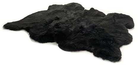 Cakla Vera pelliccia di agnello, 150 cm x 110 cm, cucito in tre pelli, tappeto in pelliccia di agnello, 100% biologico, vera pelle di pecora, in vera pelle di pecora