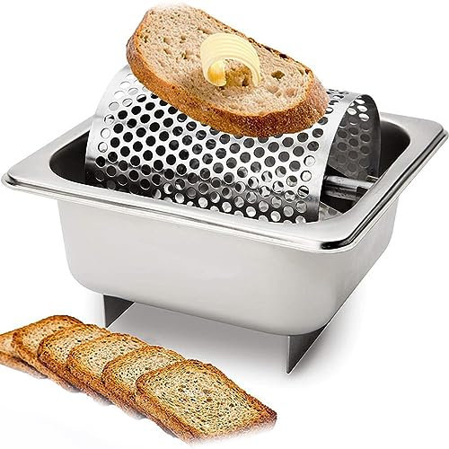 Butterstreuer aus Edelstahl 304 – fasst 1020 ml Butter – leicht zu reinigen – Manueller Butterroller mit perforiertem Rollen-Design – Bratpfannen-Butterwalze für müheloses Verteilen von Butter