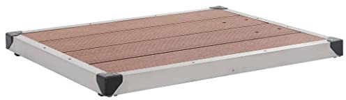 Home Outdoor OthersOutdoor Duschwanne WPC Edelstahl 80x62cm Braun