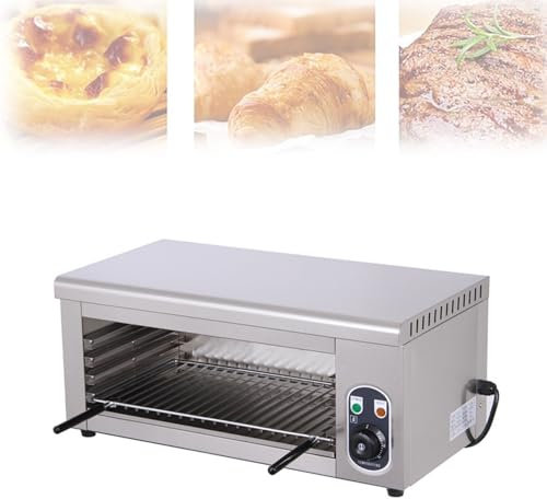 BDJSN Fonditore per Formaggio Elettrico da 2000 W, Griglia per Formaggio in Acciaio Inossidabile Multifunzione con Vaschetta di Scarico Dell'olio, Controllo della Temperatura da 120-570 ° F