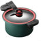 Zilimontt Olla de cocción lenta de presión 3.5L Olla de cocción antiadherente olla de sopa multiusos para estufa de gas de llama abierta Aluminio verde acero inoxidable rojo (verde)