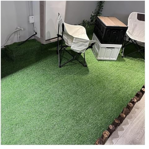 WANGTIAN Erba Sintetica Artificiale, Tappeto erboso Sintetico Fai da Te, Tappeto erboso Artificiale per recinzioni da Balcone, per Giardino, tetti, Matrimoni (Verde 1 mx2,5 m)