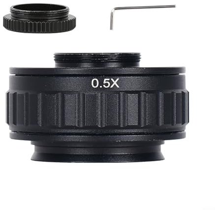 0.35X/0.5X/1X C-Mount Microscopio Cámara Adaptador 38 mm para Microscopios Estéreo Objetivo Adaptador (0.5X)