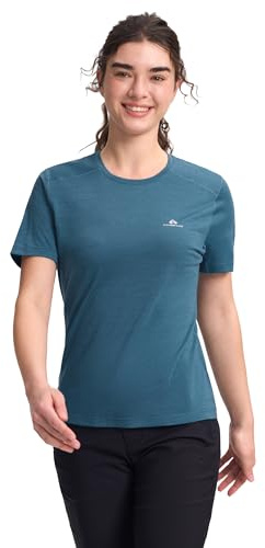 Pioneer Camp T-shirt fonctionnel en laine mérinos pour femme - Respirant et à séchage rapide - Pour la randonnée, le trail, le camping