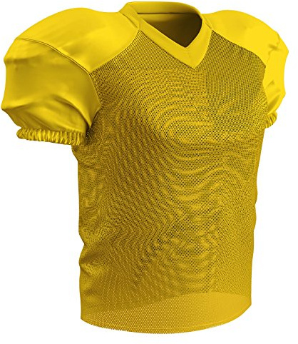 Champro Boys' Time Out Youth Stretch Football Practice Jersey, Gold, Medium