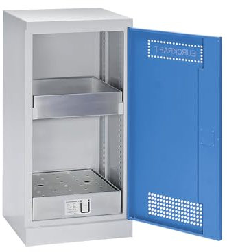 eurokraft | Umweltschrank | Beistellschrank | 2 Wannenboden | HxBxT 1000 x 500 x 500 mm