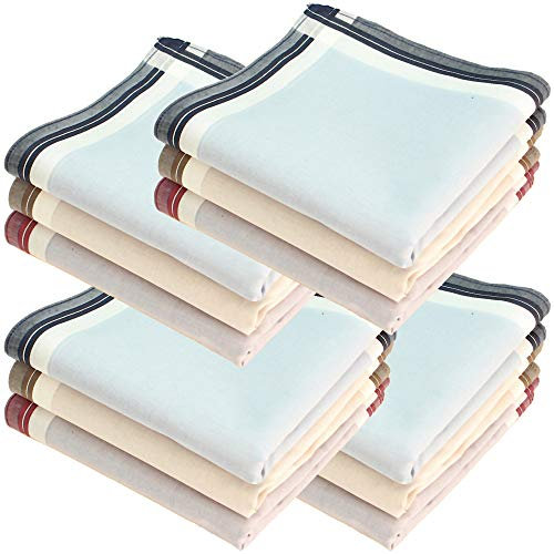 Stofftaschentücher 12 Stück ca.40x40cm reine Baumwolle Herrentaschentücher (James)