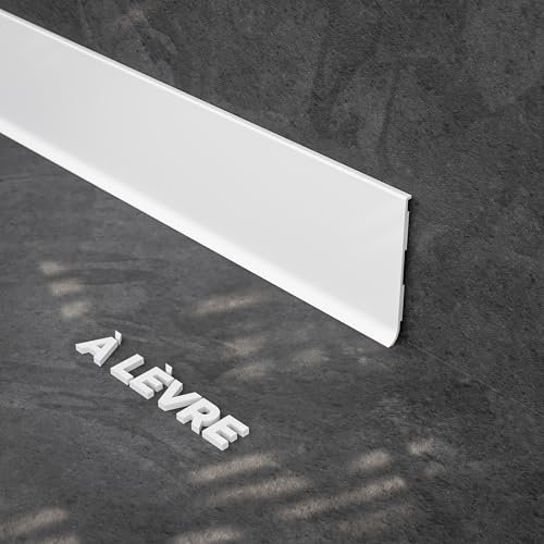 Plinthe à Lèvre PVC - Blanc - 1 m, Lot de 5