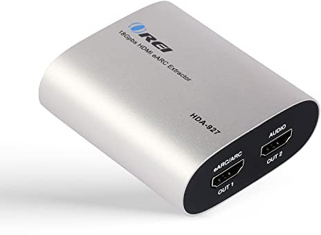 OREI eARC 4K 60Hz Audio Extractor Converter 18G HDMI 2.0 ARC Support - HDCP 2.2 - Dolby Digital/DTS Passthrough CEC, HDR, Dolby Vision HDR10 Support (HDA-927)