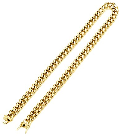 KnSam Pansarkedja i rostfritt stål 45–76 cm, kedja män guld/silver rostfritt stål kedja smycken bred 6/8 mm vänskapskedja pojkar, Rostfritt stål, Ingen zirkonia
